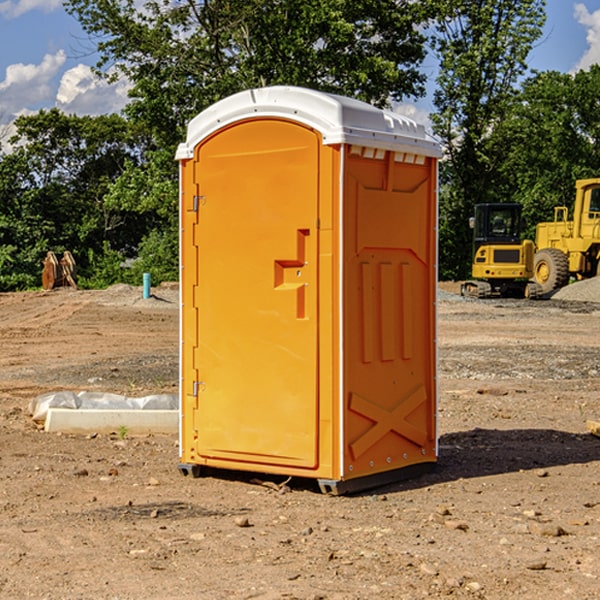 how often are the porta potties cleaned and serviced during a rental period in Botsford CT